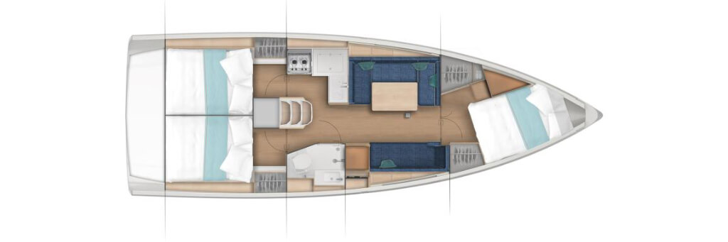 Jeanneau Sun Odyssey 380 túrahajó bérlés Balaton | Füredyacht Charter